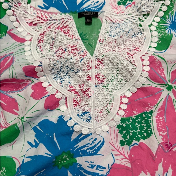 Talbots white with floral print tunic in size 2X - Picture 8 of 10